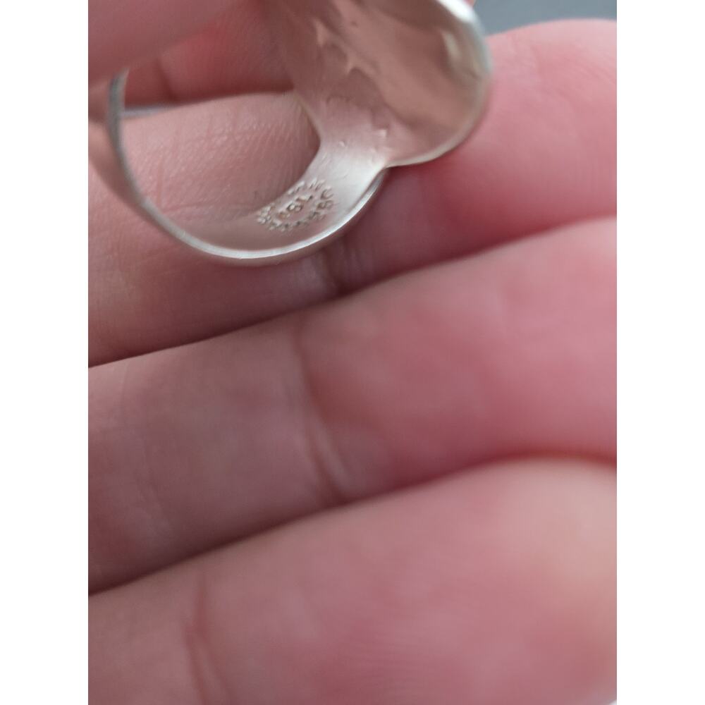 Taxco Sterling Silver Ring Inlaid With Abaloney&MOP Bird Motif Size 7.75 - Picture 9 of 11